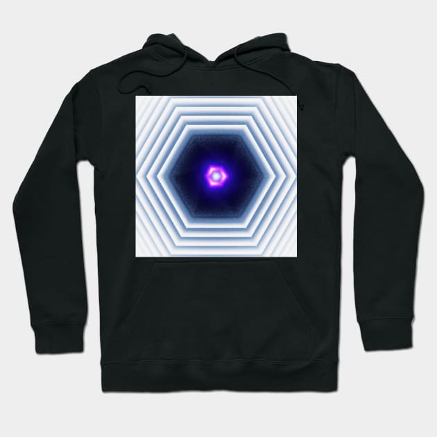 Glowing Digital Hexagon Pattern Hoodie by jrfii ANIMATION